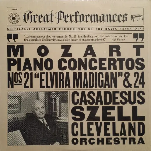 Wolfgang Amadeus Mozart, Robert Casadesus, George Szell, The Cleveland Orchestra - Mozart Piano Concertos Nos. 21 "Elvira Madigan" and 24 Vinyl LP (LP Record) - NM/VG+ - Classical33.co.uk