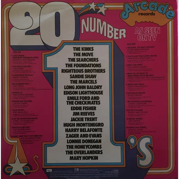 20 Number 1's Vinyl LP Compilation (LP Record) Mono - VG+/VG+ - Classical33.co.uk