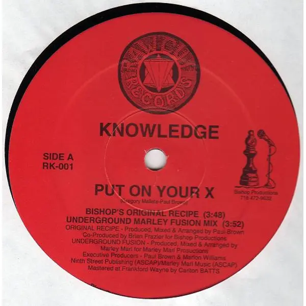 Knowledge (9) - Put On Your X - All City Records