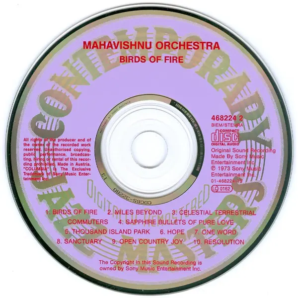 Mahavishnu Orchestra - Birds Of Fire (CD, Album) - VG+/VG+ - Classical33.co.uk