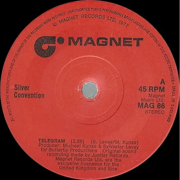 Silver Convention - Telegram 7 Inch Vinyl Single (7 Inch Record) - NM/Generic - Classical33.co.uk