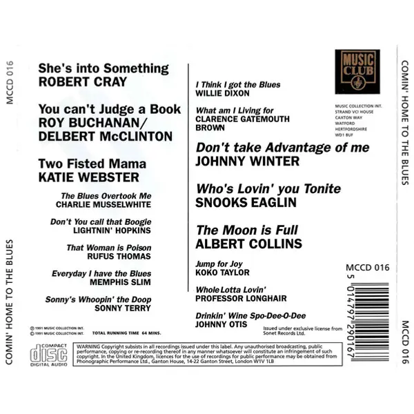 Comin' Home To The Blues (CD, Compilation) - NM/NM - Classical33.co.uk
