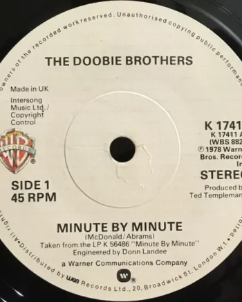 The Doobie Brothers - Minute By Minute 7 Inch Vinyl Single (7 Inch Record) - NM/VG+ - Classical33.co.uk