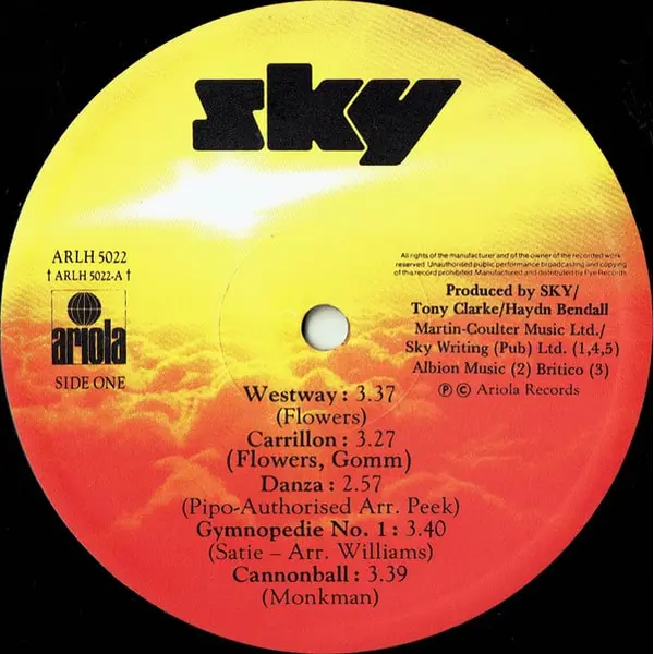 Sky - Sky Vinyl LP (LP Record, Album) - NM/VG+ - Classical33.co.uk
