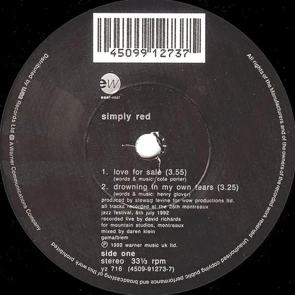 Simply Red - Montreux EP 7 Inch Vinyl Single (7 Inch Vinyl Record, EP, Gatefold) - NM/VG+ - Classical33.co.uk
