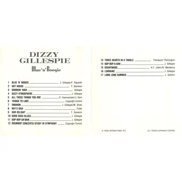 Dizzy Gillespie - Blue 'N' Boogie (CD, Compilation) - NM/VG+ - Classical33.co.uk