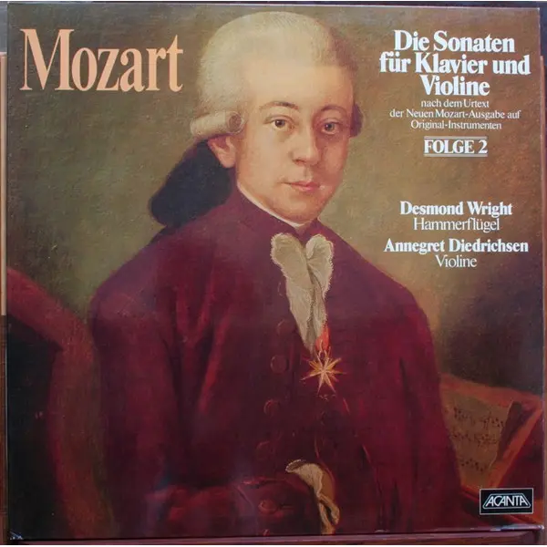 Wolfgang Amadeus Mozart, Desmond Wright, Annegret Diedrichsen - Die Sonaten Für Klavier Und Violine Nach Dem Urtext Der Neuean Mozart-Ausgabe Auf Original-Instrumenten, Folge 2 Vinyl LP (2xLP Record, Gatefold) - NM/VG+ - Classical33.co.uk