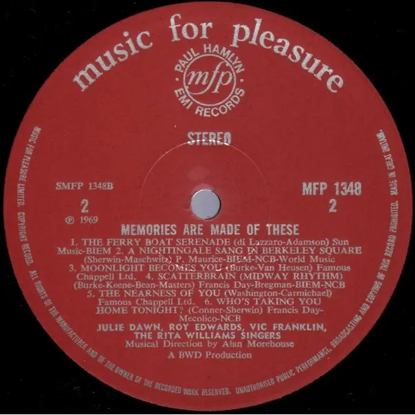 Memories Are Made Of These Vinyl LP Album (LP Record) - NM/VG+ - Classical33.co.uk