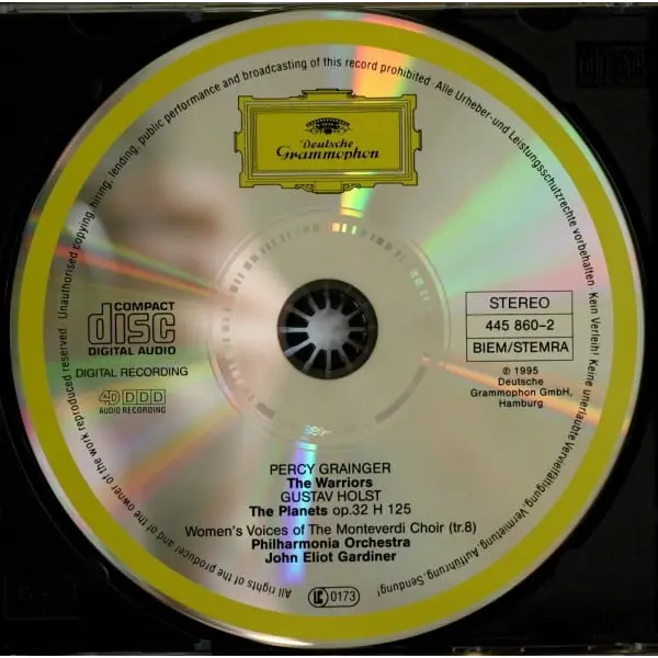 Gustav Holst / Percy Grainger - Philharmonia Orchestra, John Eliot Gardiner - The Planets / The Warriors (CD, Album) - VG/VG+ - Classical33.co.uk