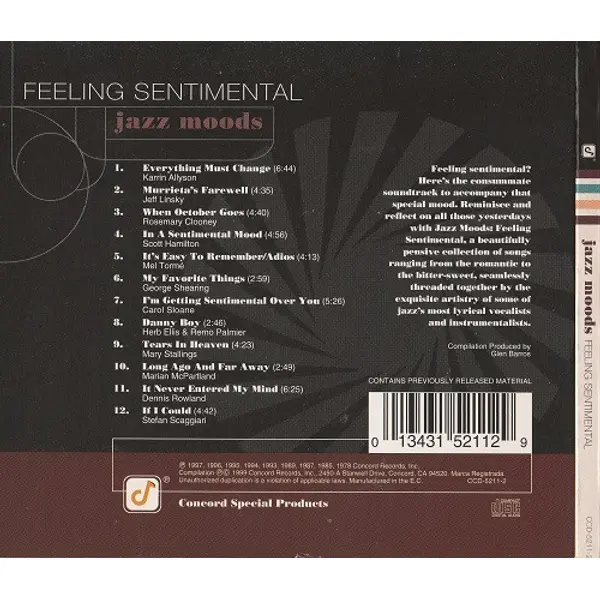 Jazz Moods - Feeling Sentimental (CD, Compilation) - NM/VG+ - Classical33.co.uk