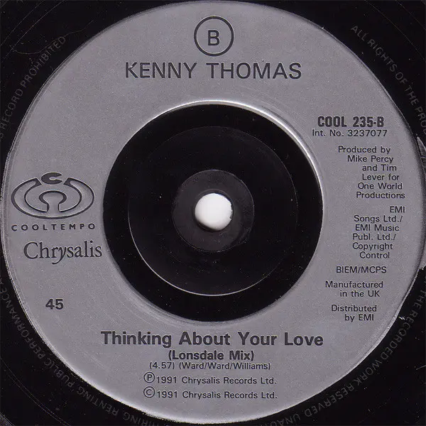 Kenny Thomas - Thinking About Your Love 7 Inch Vinyl Single (7 Inch Record) - NM/VG+ - Classical33.co.uk