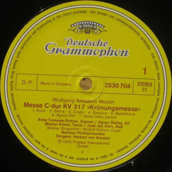 Mozart / Bruckner - Herbert von Karajan - Krönungsmesse / Te Deum Vinyl LP (LP Record, Album) - NM/NM - Classical33.co.uk