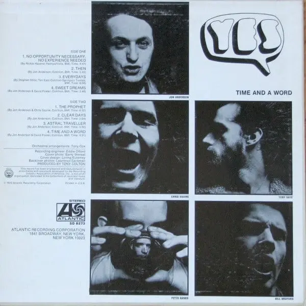 Yes - Time And A Word Vinyl LP (LP Record, Album) - M/VG+ - Classical33.co.uk