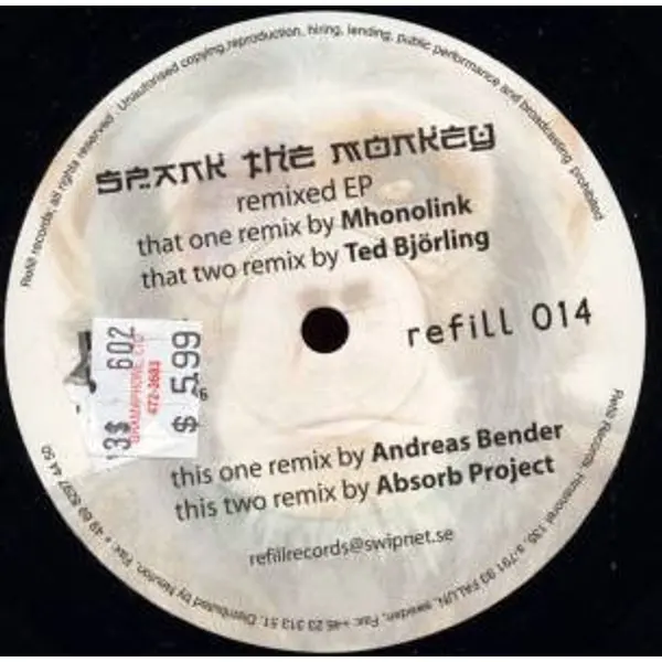 Spank The Monkey (2) - Remixed EP - All City Records