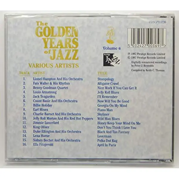 The Golden Years Of Jazz - Volume 6 (CD, Compilation) - NM/NM - Classical33.co.uk