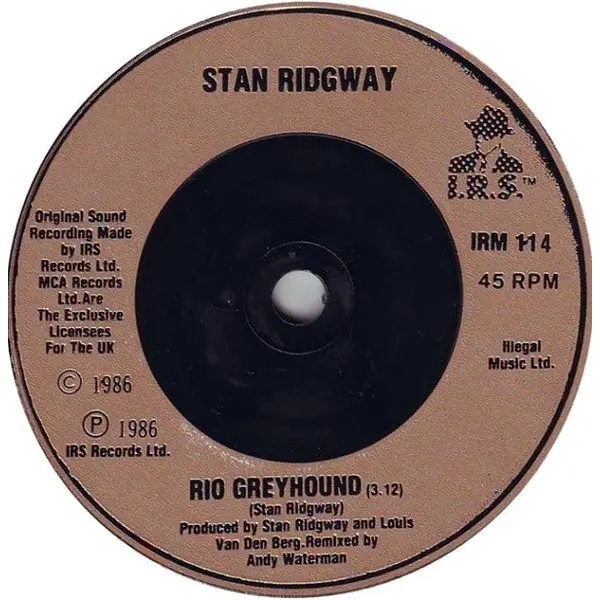 Stan Ridgway - Camouflage 7 Inch Vinyl Single (7 Inch Record) (45 Record) - VG+/VG+ - Classical33.co.uk