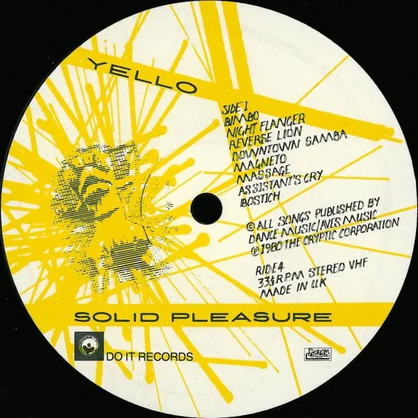 Yello - Solid Pleasure Vinyl LP (LP Record, Album) - VG+/VG+ - Classical33.co.uk
