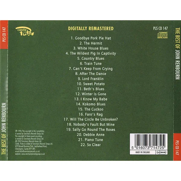 John Renbourn - The Best Of John Renbourn (CD, Compilation) - NM/NM - Classical33.co.uk