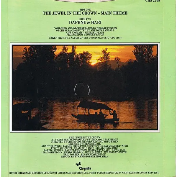 George Fenton - The Jewel In The Crown - The Main Theme 7 Inch Vinyl Single (7 Inch Record) - VG+/VG+ - Classical33.co.uk