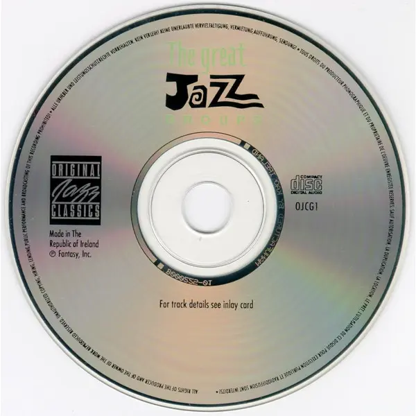 The Great Jazz Groups (CD, Compilation) - NM/NM - Classical33.co.uk