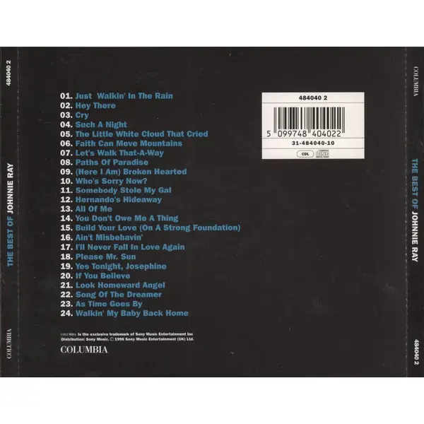 Johnnie Ray - The Best Of Johnnie Ray (CD, Compilation) - NM/VG+ - Classical33.co.uk