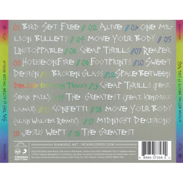 Sia - This Is Acting (CD, Album, Dlx) - NM/NM - Classical33.co.uk