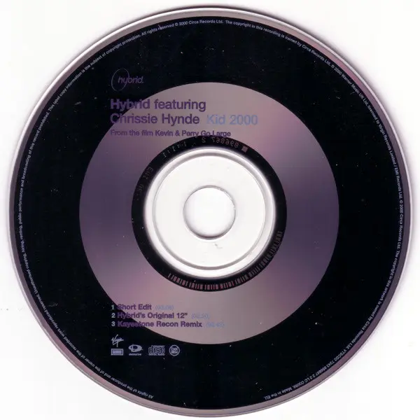Hybrid Featuring Chrissie Hynde - Kid 2000 (CD, Single) - VG+/VG+ - Classical33.co.uk