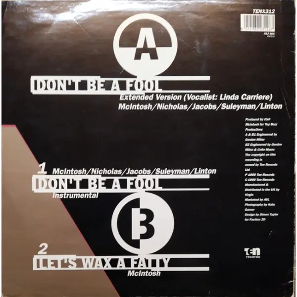 Loose Ends - Don't Be A Fool 12 Inch Vinyl Single (12 Inch Record) - NM/VG+ - Classical33.co.uk