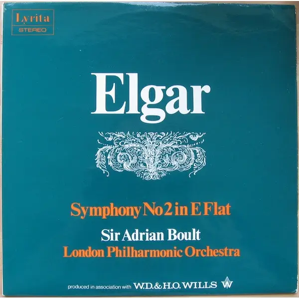 Elgar, Sir Adrian Boult, London Philharmonic Orchestra - Symphony No 2 In E Flat Vinyl LP (LP Record) - NM/VG+ - Classical33.co.uk