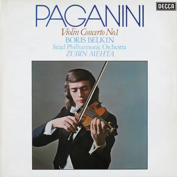 Paganini, Boris Belkin, Israel Philharmonic Orchestra, Zubin Mehta - Violin Concerto No. 1 Vinyl LP (LP Record) - NM/NM - Classical33.co.uk