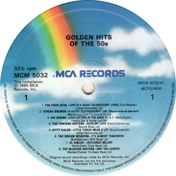 Hits Of The 50's Vinyl LP (LP Record, Compilation) - NM/VG - Classical33.co.uk
