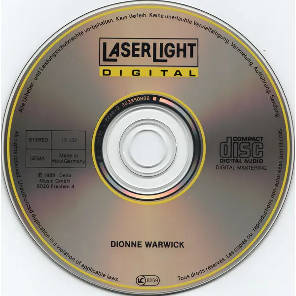 Dionne Warwick - Dionne Warwick (CD, Compilation) - NM/NM - Classical33.co.uk