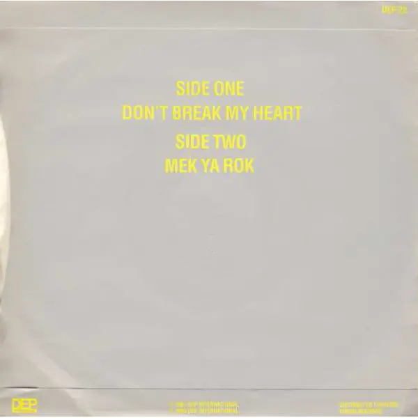 UB40 - Don't Break My Heart 7 Inch Vinyl Single (7 Inch Record) - NM/VG+ - Classical33.co.uk