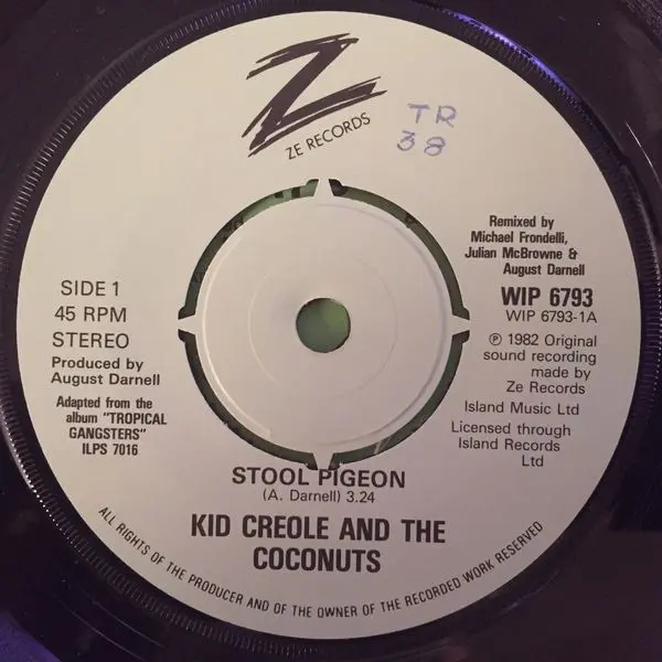 Kid Creole And The Coconuts - Stool Pigeon 7 Inch Vinyl Single (7 Inch Record) - NM/VG+ - Classical33.co.uk