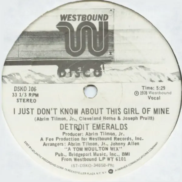 Detroit Emeralds - I Just Don't Know About This Girl Of Mine - All City Records