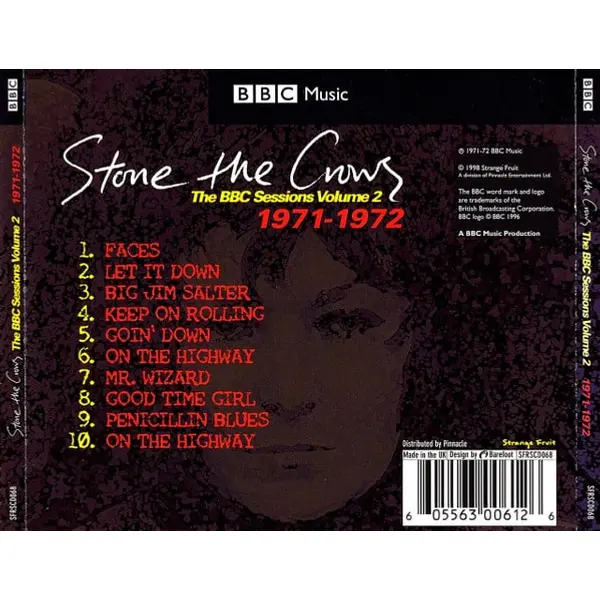 Stone The Crows - The BBC Sessions Volume 2: 1971-1972 (CD, Album) - NM/NM - Classical33.co.uk