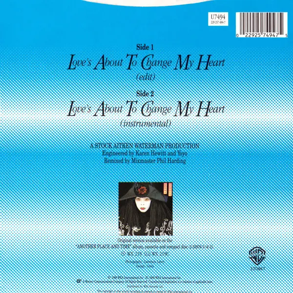 Donna Summer - Love's About To Change My Heart 7 Inch Vinyl Single (7 Inch Record) - NM/VG+ - Classical33.co.uk