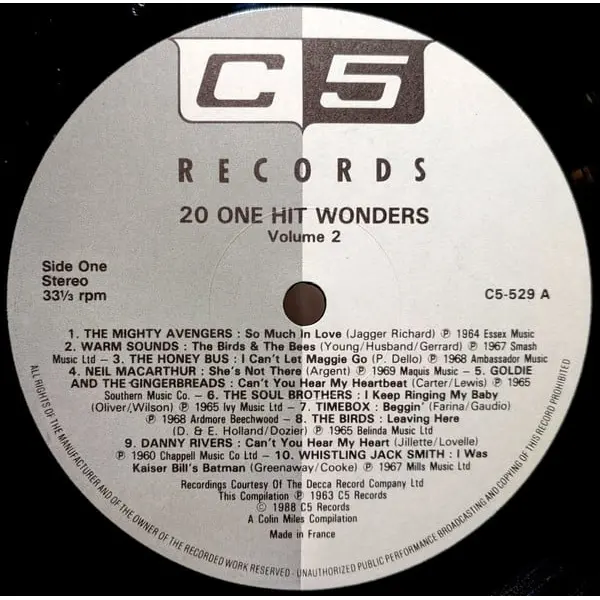 20 One Hit Wonders Volume Two Vinyl LP (LP Record, Compilation) - NM/VG+ - Classical33.co.uk