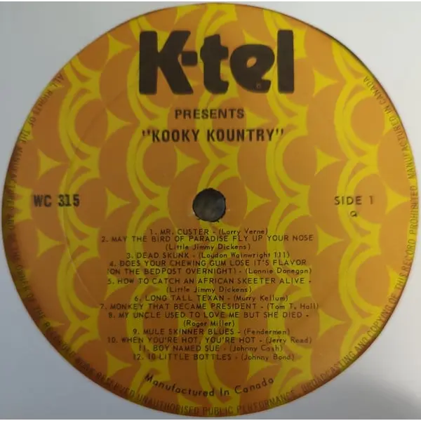 Kooky Kountry Vinyl LP (LP Record, Compilation) - VG+/VG+ - Classical33.co.uk