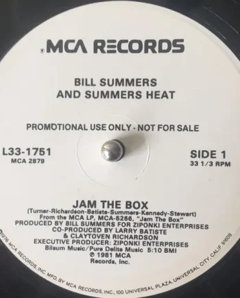 Bill Summers & Summers Heat - Jam The Box / Drum Affair - All City Records