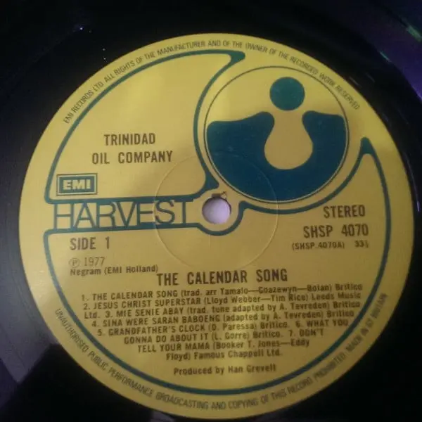 Trinidad Oil Company - The Calendar Song Vinyl LP (LP Record, Album, Compilation) - VG+/VG+ - Classical33.co.uk