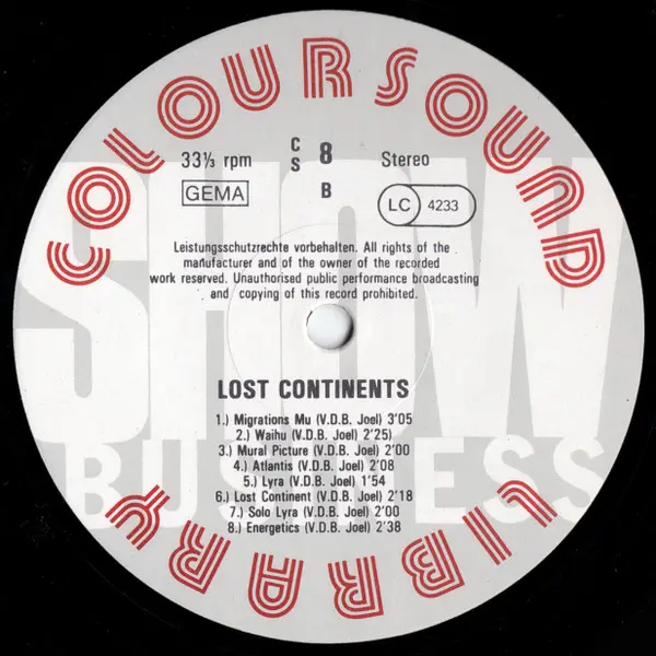 Joël Vandroogenbroeck - Lost Continents Vinyl LP (LP Record) - NM/VG - Classical33.co.uk