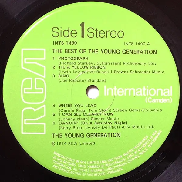 The Young Generation - The Best Of The Young Generation Vinyl LP (LP Record, Compilation) - NM/VG+ - Classical33.co.uk