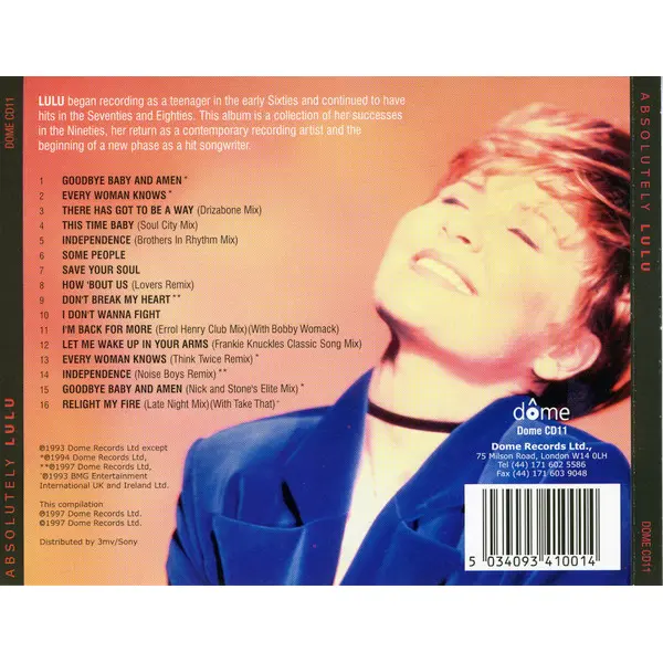 Lulu - Absolutely (CD, Compilation) - VG+/NM - Classical33.co.uk