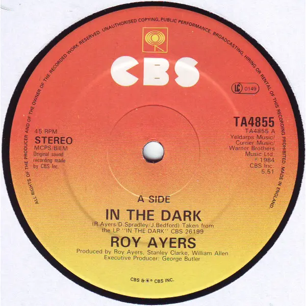 Roy Ayers - In The Dark 12 Inch Vinyl Single (12 Inch Record) - NM/VG+ - Classical33.co.uk