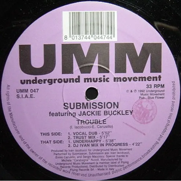 Submission (7) Featuring Jackie Buckley - Trouble - All City Records