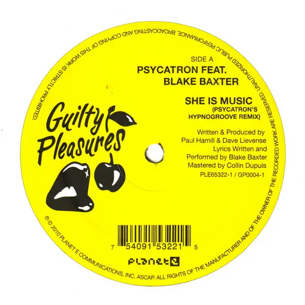 Psycatron Feat. Blake Baxter - She Is Music - All City Records