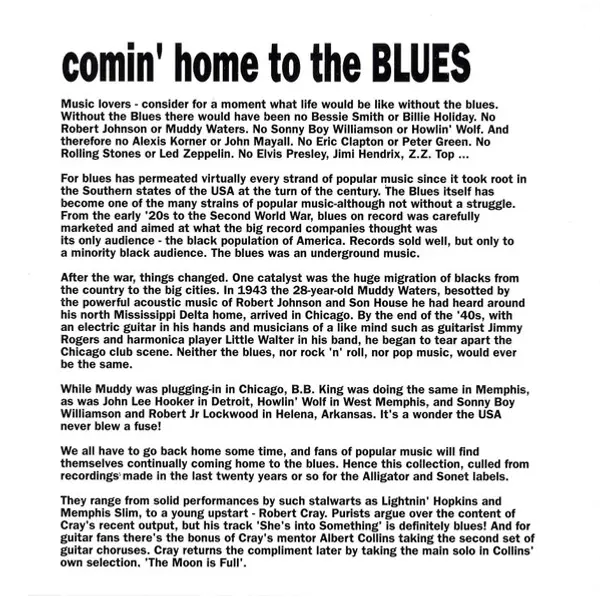 Comin' Home To The Blues (CD, Compilation) - NM/NM - Classical33.co.uk