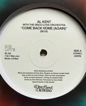 Al Kent With Disco Love Orchestra, The - Come Back Home (Again) - All City Records