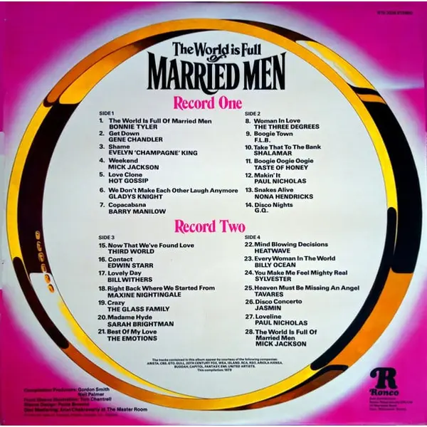 The World Is Full Of Married Men, Disco Hits From The Film Soundtrack Vinyl LP (2xLP Record, Album, Compilation) - NM/VG+ - Classical33.co.uk